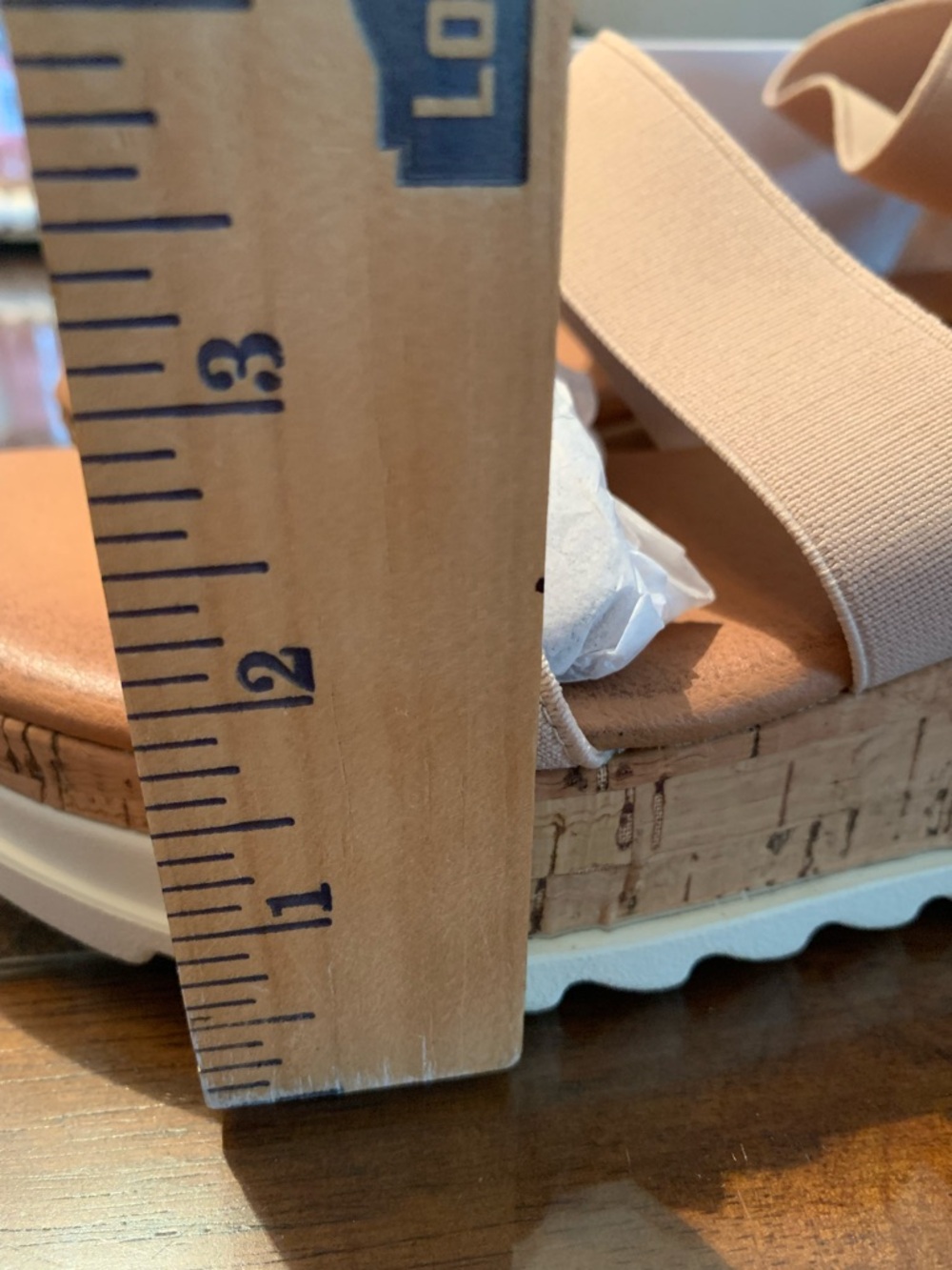 Stretch-Strap Platform Sandals in Nude - Picture 5 of 8